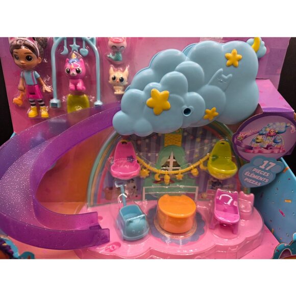 Dreamworks Gabbys Dollhouse Kitty Care Ear Purrfect Playroom 17 Pcs Toy Playset - Picture 3 of 5